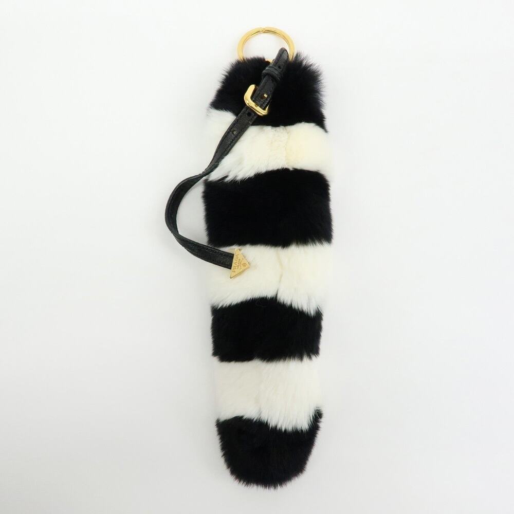 Prada Rabbit Fur Bag Charm Multicolor - Picture 3 of 5